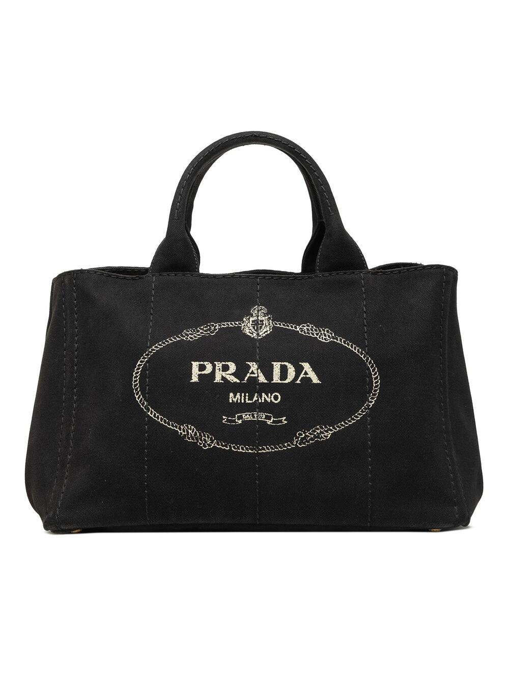 Prada Canvas Canapa Logo Tote Pre-Loved #340477P68B